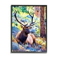 thumbnail image 2 of Stupell Industries Stag Deer Resting Amid Forest Trees Natural Wildlife Graphic Art Gray Framed Art Print Wall Art, Design by Alpenglow Workshop, 2 of 5