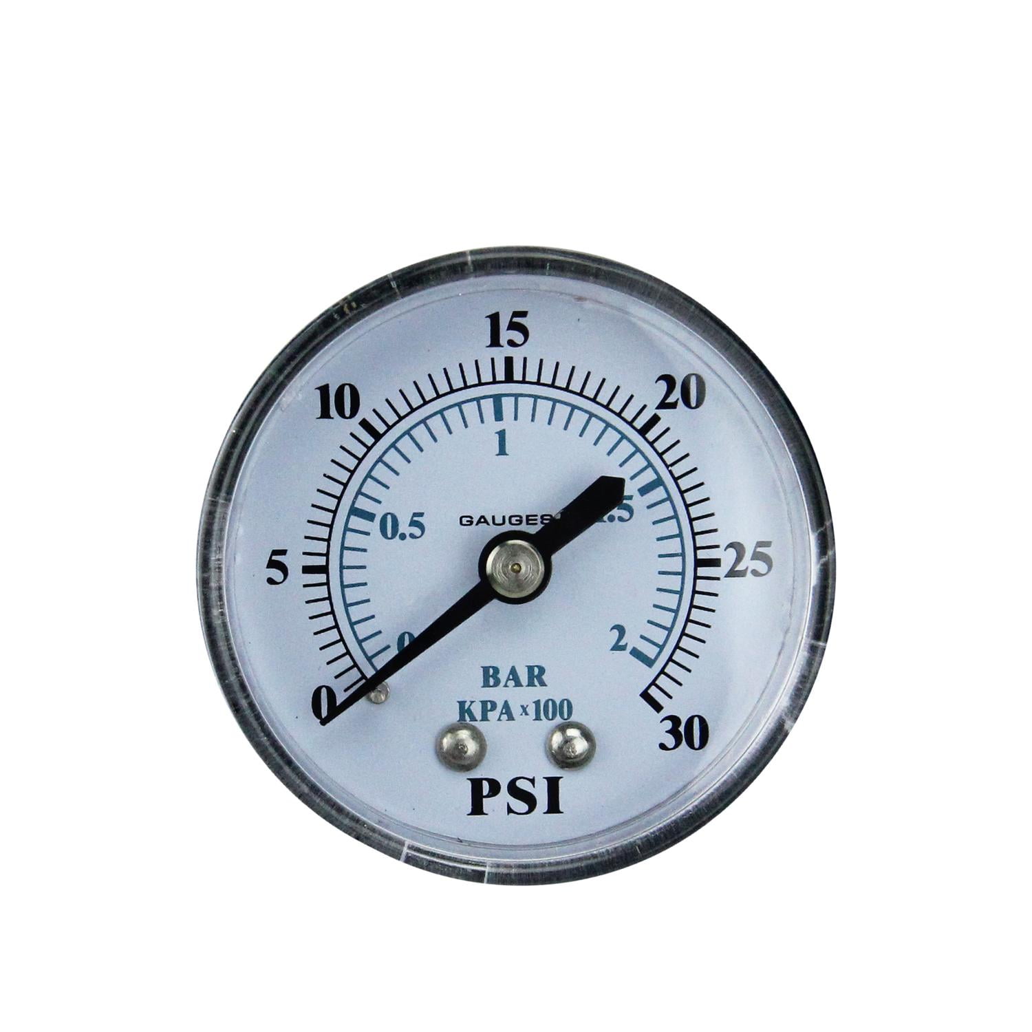 2" (50mm) Back Mount Plastic Cover Pressure Gauge 030 PSI