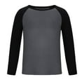 thumbnail image 5 of ZyeKqe Mens Long Sleeve Shirts Color Block Muscle Shirts Crewneck Workout Athletic Shirt Casual Basic Tees Top, 5 of 9