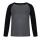 thumbnail image 4 of Blusas y camisas de manga larga con cuello redondo para hombre, informales, lisas, empalmadas, de manga larga, de alta elasticidad, que mantienen el calor, camisetas y pantalones de poliéster para hom, 4 of 8