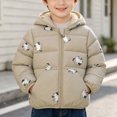 thumbnail image 4 of Nugftut Girls Boys Puffer Jackets Size 3-4 Years Hooded Winter Coat Warm Windproof Printed Kids Clothing, 4 of 8