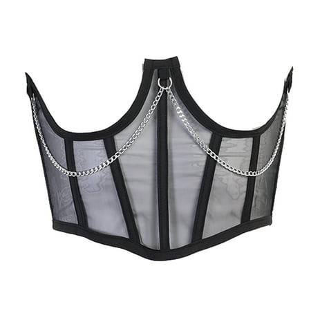 

goowrom Women Underbust Bustier Corset Top Vintage Push Up Goth Waist Trainer Shapewear