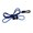 blue, variant on 47 "Kayak Canoe Raft Boat Paddle Rod Strap / Attachment with Spring Snap Clip , black