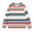 thumbnail image 3 of ZyeKqe Toddler Girls Fleece Lined Crewneck Sweatshirts Kids Casual Pullover Top Toddler Striped Long Sleeve Shirts Fall Winter, 3 of 3