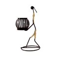 thumbnail image 2 of Candelabro En Forma De Niña Candelabro Decorativo Candelero De Hierro Exquisito Candelabro De Carácter Abstracto Con Cuerda De Cáñamo Marco Desmontable Para Dormitorio Oficina Cafetería Methold HA027794-07, 2 of 5