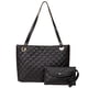 thumbnail image 1 of Conjunto De Dos Piezas Con Cartera Y Bolso Tote Bolso bandolera para mujer Casual 2 en 1 Conjunto de bolsos Moda para mujer Tote (Negro) Ehuebsd Para Estrenar, 1 of 3