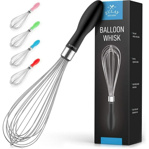 Zulay 12Inch Stainless Steel Whisk Balloon Wisk Kitchen Tool With