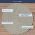 thumbnail image 4 of BELLEZE Area Rug Modern Solid Colored Indoor Outdoor Rug, Accent Rug for Patio, Living Room or Kitchen, Luxury Bohemian Style Home Decor, 8' Diameter - Ivory, 4 of 7