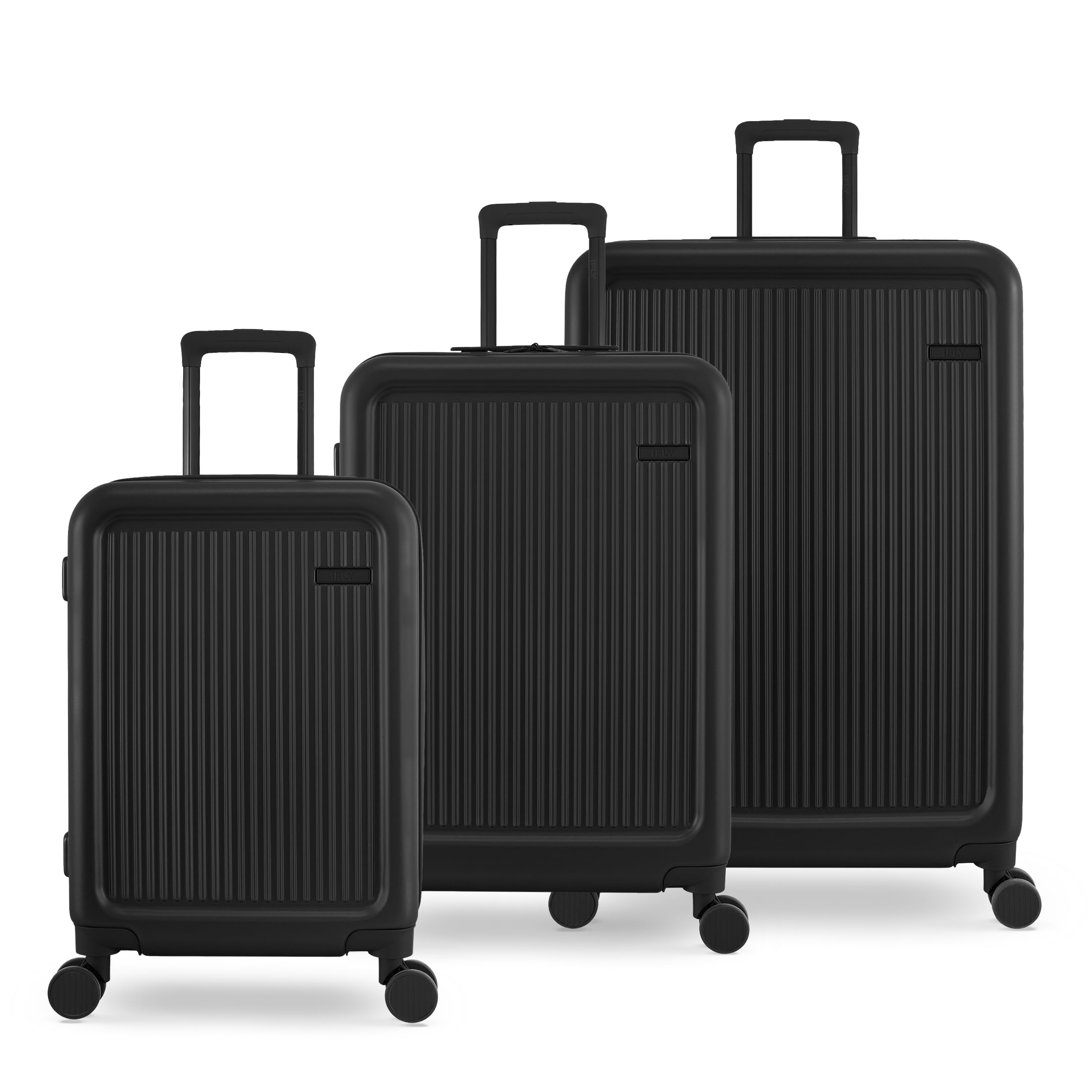 iFLY Hardside Roam 24" Medium Checked Luggage, Black