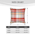thumbnail image 2 of DouZhe Velours Décoratif Coussin Couvre Ensemble de 2, Cushion Cover Carré Doux avec Fermeture Éclair Invisible Rouge Lignes de Grille Écossaise Impression, 16 "X 16", 2 of 6