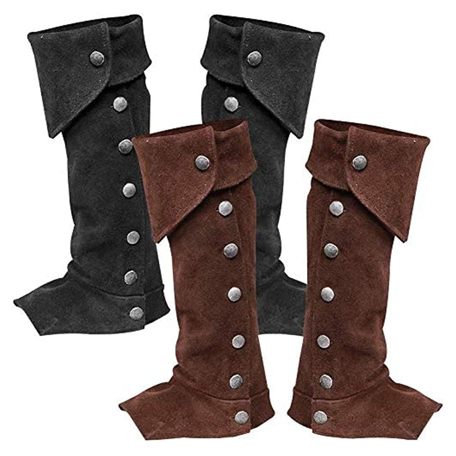 Medieval Pirate Boot Cover Steampunk Knight Case Faux  Medieval Knight Pirate Boot Covers - Faux Leather Cosplay Accessory main image 0