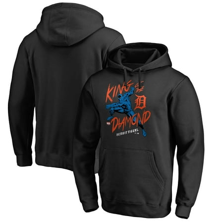 - Detroit Tigers Fanatics Branded MLB Marvel Black Panther King of the Diamond Pullover Hoodie - Black