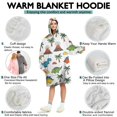 thumbnail image 5 of Wearable Oversized Blanket,Dinosaurs Volcano Palm White Pattern Wearable Blanket Hoodie for Adults,Cozy Hooded Blankets with Super Pockets,Super Warm Fuzzy Pullover for Women & Men, 5 of 6