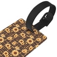 thumbnail image 3 of Kdxio Brown Plaid Sunflower Luggage Tags Privacy Cover ID Label Suitcase Tags Identifiers For School Bags,Suitcases, 3 of 7
