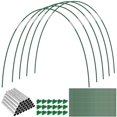 thumbnail image 2 of Greenhouse Hoops Frame Tunnel Kit 17 Inches Long Detachable Garden Hoops Rust-Free Fiberglass Garden Support Frame with 18 Clips for Netting Raised Beds Garden, 2 of 11
