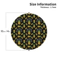 thumbnail image 2 of Lsque Pineapple Pattern 4" Drink Coasters Set of 4, PVC Leather Absorbent Coasters, Table Coaster Set Decorative Coffee Cup Coasters Housewarming Gift -Round Shape, 2 of 6