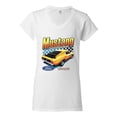 thumbnail image 2 of Wild Bobby Ford Yellow Mustang Horsepower Cars and Trucks Women Standard V-Neck Tee, White, XX-Large, 2 of 6