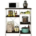 thumbnail image 5 of Ktaxon 5-Tier Kitchen Baker's Rack Microwave Oven Stand Kitchen Utility Storage Shelf Bar Workstation Organizer with Basket and Hooks, Dark Brown, 5 of 6