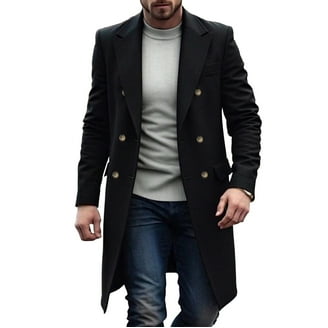 JURANMO Men's Shearling Leather Coat Sherpa Lined Sheepskin Jacket