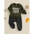 thumbnail image 3 of WEIKBMOL 2Pcs Toddler Baby Boys Clothes 6M 1T 2T 3T Kids Boys Casual Spring Outfits Long Sleeve Crew Neck Letters Print Sweatshirt +Elastic Waist Sweatpants, 3 of 7
