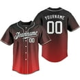 thumbnail image 1 of Custom Gradient Baseball Jersey Full Buton Short Sleeve T-shirt Personalized Name Logo Number Adult Kids Training Uniform Unisex LS, 1 of 1