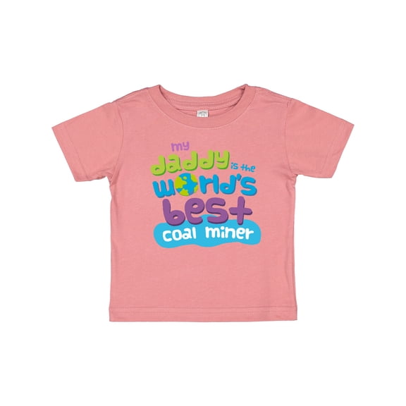 Inktastic Worlds Best Coal Miner Daddy Boys or Girls Baby T-Shirt