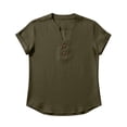 thumbnail image 4 of BSDJILFG Big and Tall Cotton Linen Tops for Men Basic Tees Casual Buttons Up Short Sleeve Slim Fit Business Casual Shirts 3XL-5XL, 4 of 8