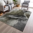 thumbnail image 5 of HomeRoots 626471 5 x 8 ft. Gray & Silver Abstract Washable Transitional Indoor & Outdoor Rectangle Area Rug, 5 of 9
