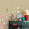 thumbnail image 2 of Idea4wall 4pcs Chinese Style Floral Peel and Stick Wallpaper Removable Wall Murals Large Wall Stickers for Home Decoration, 66"x24", 2 of 5