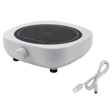 2X Magnetic Stirrer Mini Lab Stir Mixer Portable Stirrer Plate with Stir Bar 2L 2000RPM for Laboratory