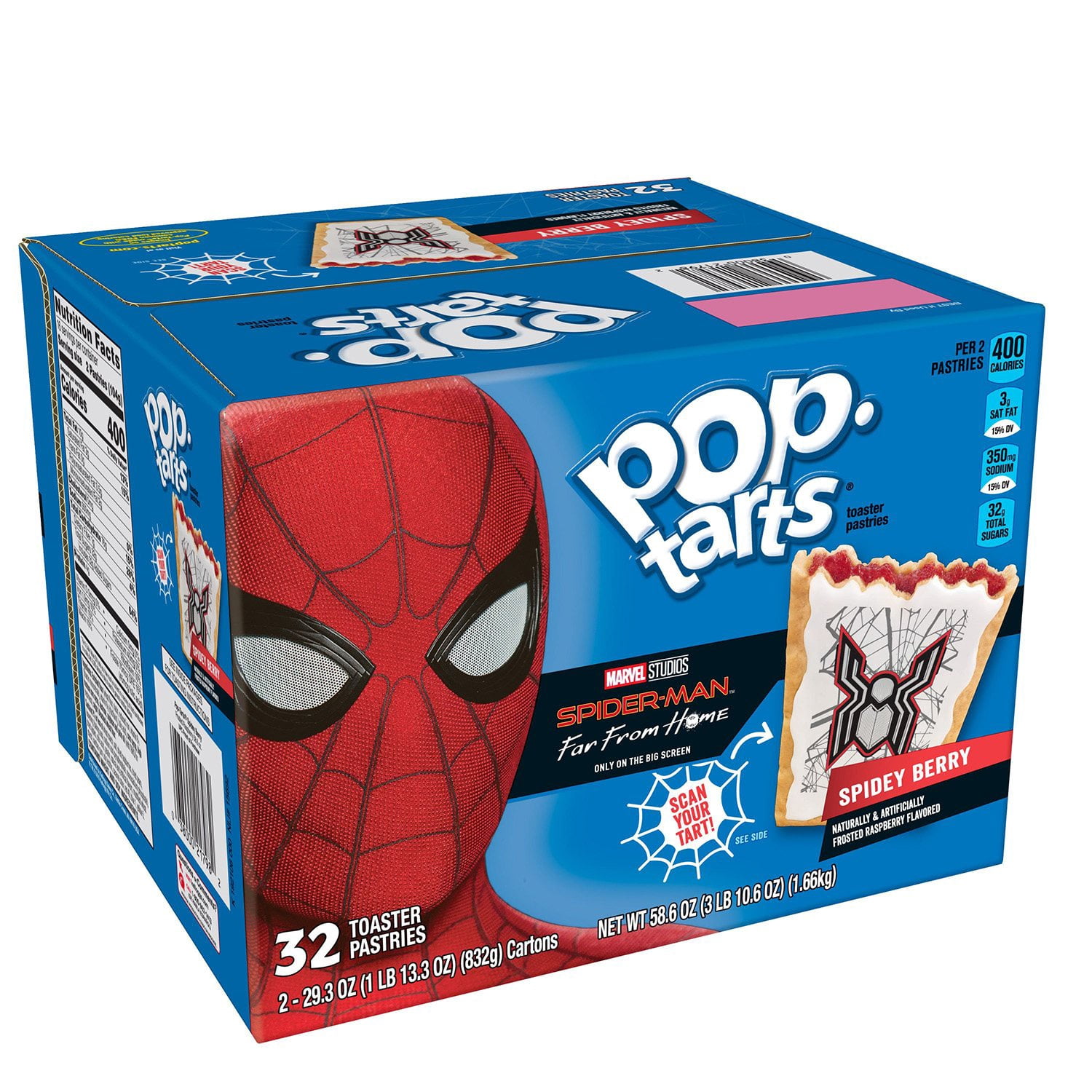 Kellogg's Pop-Tarts Marvel's Spider-Man Toaster Pastries, Spidey Berry ...