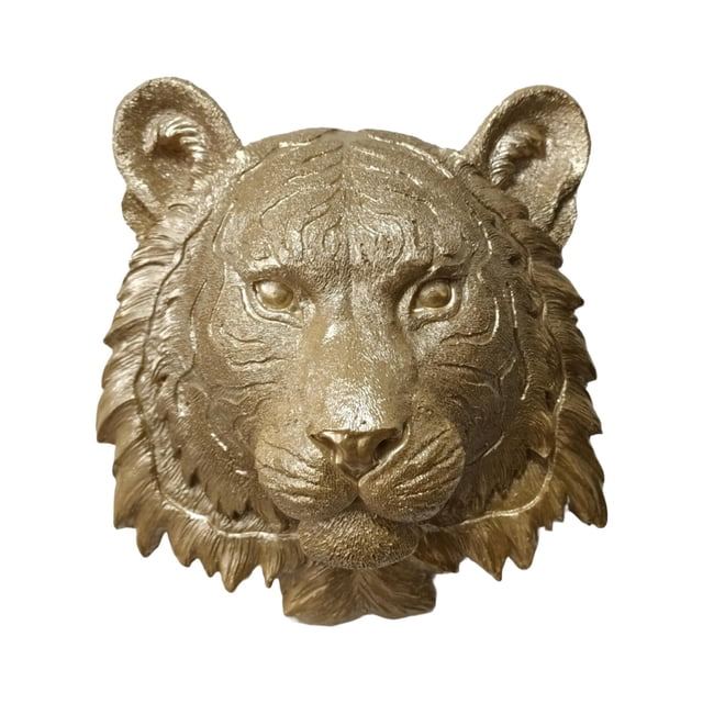 Decoración animal de la pared de la estatuilla de la pared de la placa de la estatua de la pared de la cabeza animal de Polyresin para el dormitorio Tigre