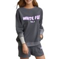 thumbnail image 3 of Sudaderas Con Capucha Chándales 2 Piezas Cordón Mujer Cintura Elástica Casual, 3 of 9