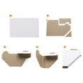 thumbnail image 4 of Unique Bargains 120 Pack Adjustable Cardboard Corner Protector Cardboard Edges Protector 9.5x9.5cm Fits 0.5, 1 and 1.5 Inch White, 4 of 6