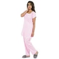 thumbnail image 4 of Bimba 2pc Pajama Set For Women 100% Cotton Nightwear Set Plain Sleepwear, 4 of 7