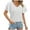 White-09, variant on Mittory Womens Summer Tops Ruffle Short Sleeve V Neck T-Shirts Business Casual Loose Fit