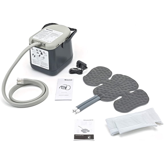 Ossur Cold Rush Compact Therapy Machine System with Left Hip Pad- Ergonomic, Adjustable Wrap Pad Included- Quiet, Lightweight and Strong Cryotherapy Freeze Kit Pump