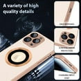 thumbnail image 5 of for iPhone 14 Pro Max Phone Case Magnetic AG Glass Frosted Case with Camera Lens Protector for iPhone 14 Pro Max Compatible with Magsafe Slim Full Body Protective Cover for Women Men-Gold, 5 of 6