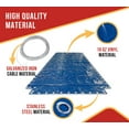 thumbnail image 3 of 2 Pack 8'x 40' Heavy Duty Vinyl Shipping Container Tarps w/ Tie-Down Cable 19 oz Utility Blue Waterproof Shipping Container Cover, 3 of 9
