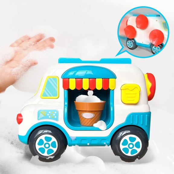 Baby Bubble Bath Toys for Kids Ages 4-8 ice Cream Foam tub Machine Maker Bubble Car for Bathtub Bath Toy Kids Ages 3-5,Bath Toy for Toddlers 3 4 5 6 7 8 Years Old Girl Gifts