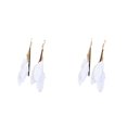thumbnail image 1 of Minnieouse 2 uds pendientes pluma Bohemia borla pendiente largo Vintage pantalla ocio joyería accesorios moda elegante Type3 NO3, 1 of 6