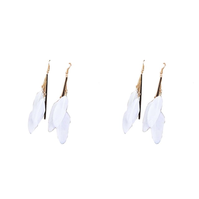 Minnieouse 2 uds pendientes pluma Bohemia borla pendiente largo Vintage pantalla ocio joyería accesorios moda elegante Type3 NO3