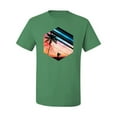 thumbnail image 2 of Wild Bobby, Surfer Walkign Across Beach Sunset, Streetwear, Men Graphic Tees, Kelly, 3XL, 2 of 3