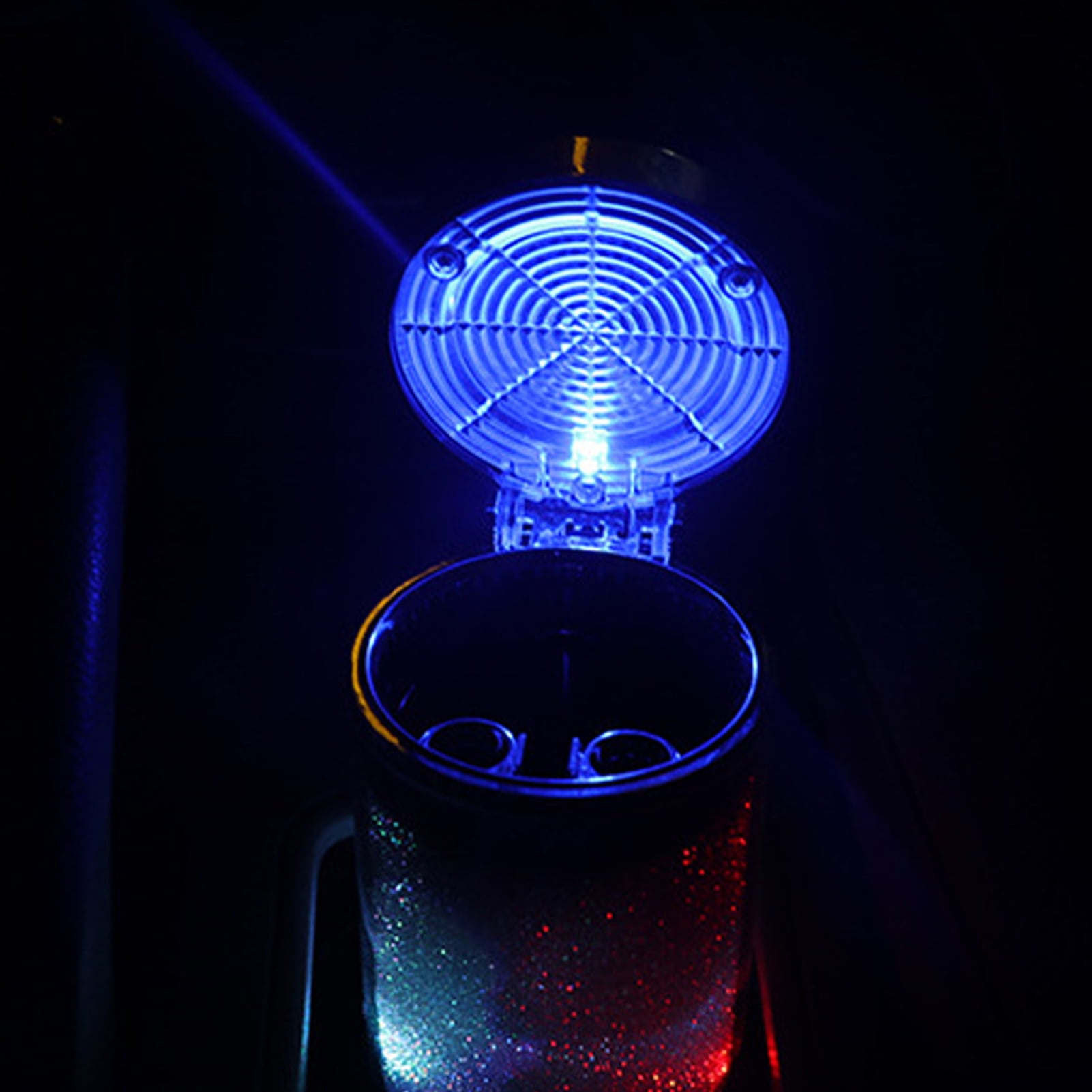 car cigarette led ashtray Car Ashtray Portable Smoke Cup Holder Home Cigarette Ash Tray with Colorful  LED Light, Ideal for Car Office