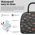 thumbnail image 3 of Womens Black Cartoon Dinosaurs Infos Pattern Lunch Box for Work,Insulated Lunch Bag for Women,Loncheras Para Mujer,Leakproof Adult Lunch Bag for Work,Beach,Travel,Picnic,Camping, 3 of 7