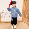 thumbnail image 4 of Mercatoo Kids Chinese New Year Clothing Tang Suit Toddler Boys Outfits Tang Style Chinese New Year Suit Traditional Set, 4 of 5