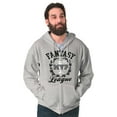 thumbnail image 3 of Fantasy MVP League Sports Fanatic Men's Big & Tall Graphic Zip Up Hoodie Brisco Brands 5X, 3 of 5
