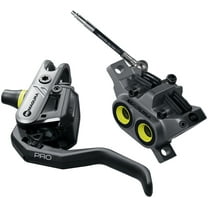 Magura Gustav Pro Disc Brake and Lever - Front or Rear, Post Mount, 4-Piston, Black/Anthracite Gray