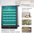 thumbnail image 2 of Lanbo 52 Bottle Under Counter Single Zone Wine Cooler Refrigerator 24 inch Width, 2 of 16