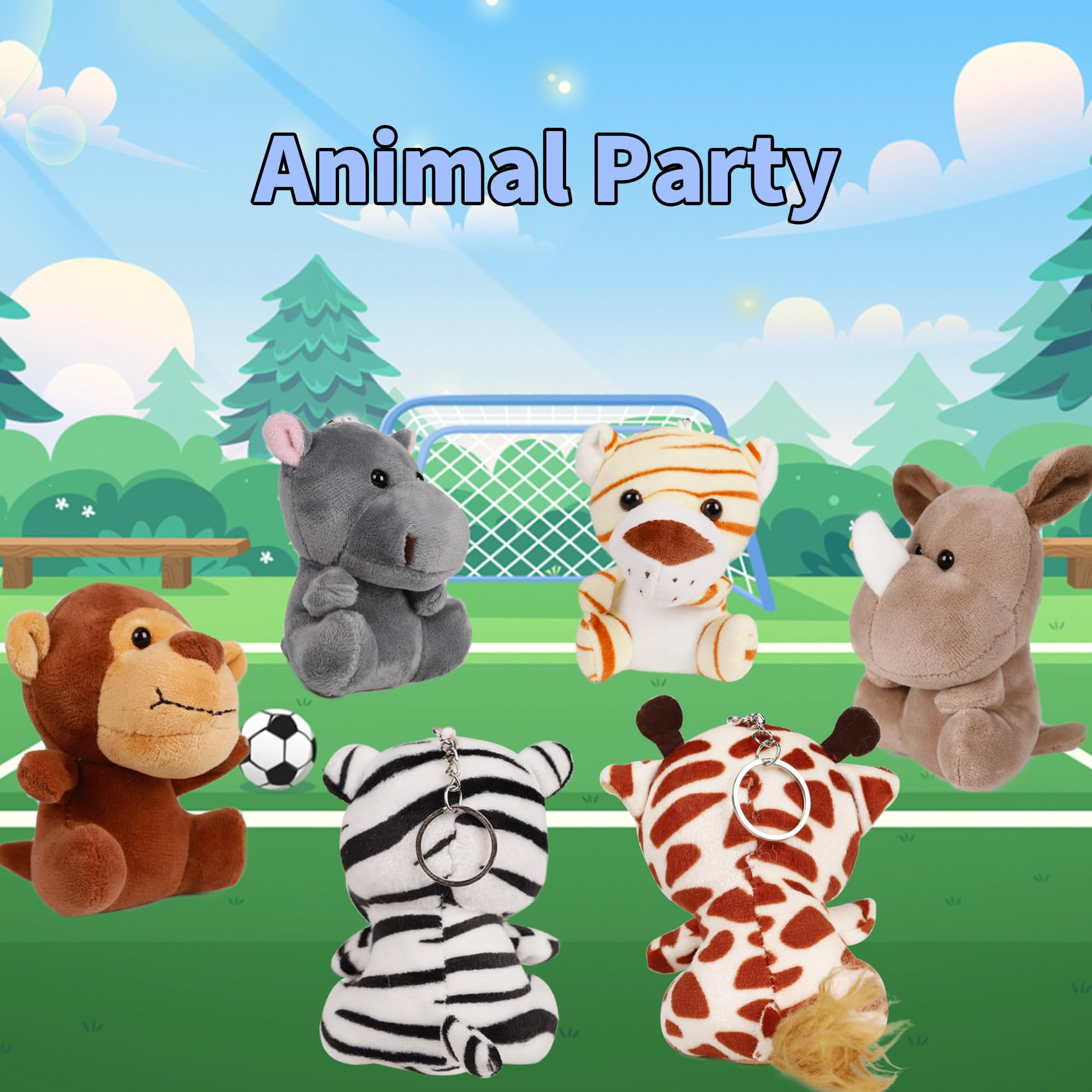 Small Stuffed Animals Bulk, 36 Pieces Cute Plushies, 4.5 Inch Mini Forest Animal Plush Toys, Party Favors, Stocking Stuffers for Kids